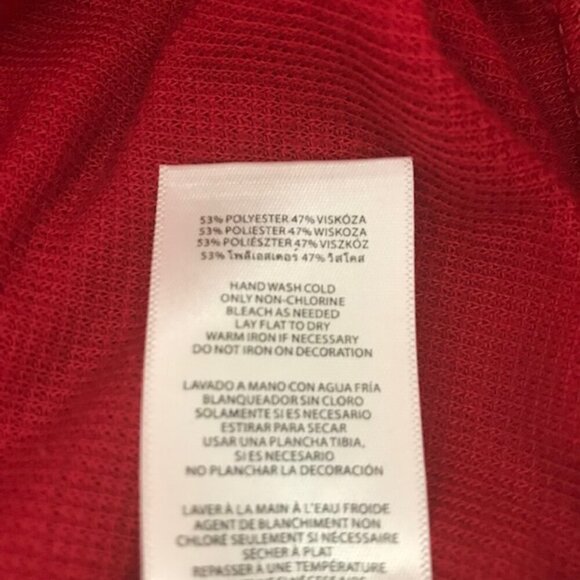 Women's MICHAEL Michael Kors Long Sleeve Lightweight Studded Hoodie Red Size XS - Picture 6 of 9